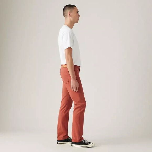 Levis 514 Straight Fit Jeans Stretch Jeans Color Red 32W 32L F02274 - Picture 2 of 11